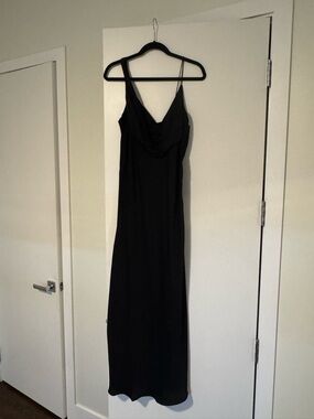 & other stories black slip dress Satin Slip Midi Dress - Black
